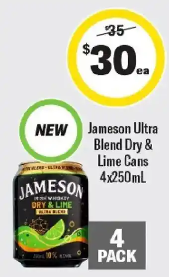 Jameson Ultra Blend Dry & Lime Cans