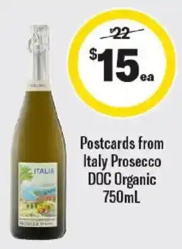Liquorland Postcards from Italy Prosecco DOC Organic offer