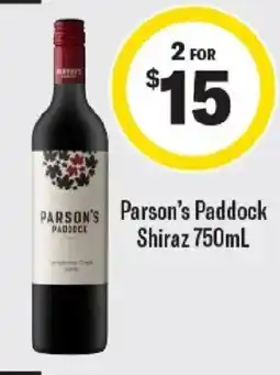 Liquorland PARSON'S Parson's Paddock Shiraz offer
