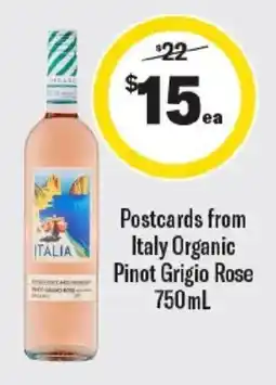 Liquorland Postcards from Italy Organic Pinot Grigio Rose offer