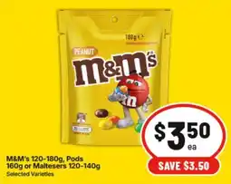 IGA M&M's, Pods or Maltesers offer