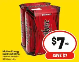 IGA Mother Energy Drink offer