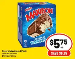 IGA Peters Maxibon offer