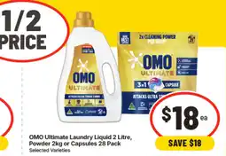 IGA OMO Ultimate Laundry Liquid, Powder or Capsules offer