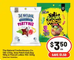 IGA The Natural Confectionery Co. , Sour Patch Kids Bag or Pascall Lollies offer