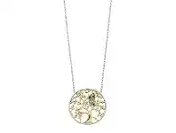 Bevilles Jewellery Tree of Life with Crystal Owl Necklace in Stainless Steel offer