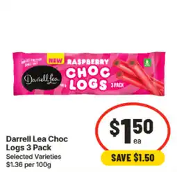 IGA Darrell Lea Choc Logs offer