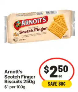 IGA Arnott's Scotch Finger Biscuits offer