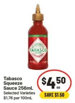 IGA Tabasco Squeeze Sauce offer