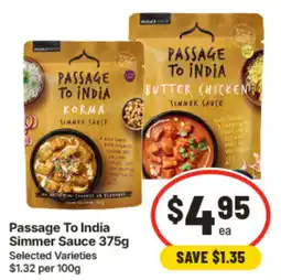 IGA Passage To India Simmer Sauce offer