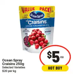 IGA Ocean Spray Craisins offer