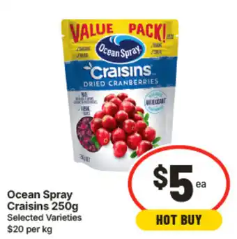 IGA Ocean Spray Craisins offer