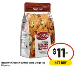 IGA Ingham's Chicken Buffalo Wing Dings offer