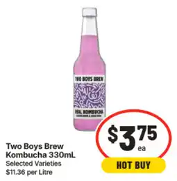 IGA Two Boys Brew Kombucha offer