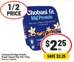 IGA Chobani Fit High Protein Greek Yogurt Flip offer