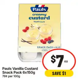 IGA Pauls Vanilla Custard Snack Pack offer