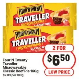 IGA Four'N Twenty Traveller Microwavable Classic Beef Pie offer