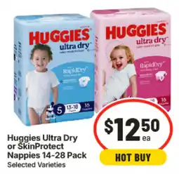 IGA Huggies Ultra Dry or SkinProtect Nappies offer