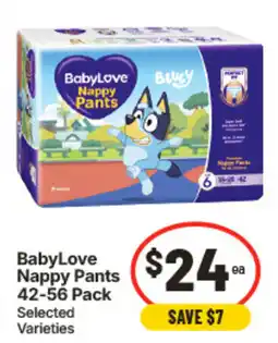 IGA BabyLove Nappy Pants offer
