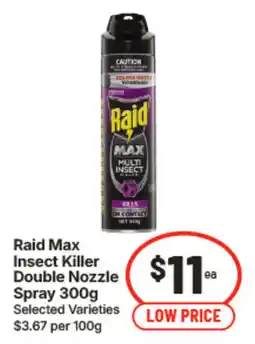 IGA Raid Max Insect Killer Double Nozzle Spray offer