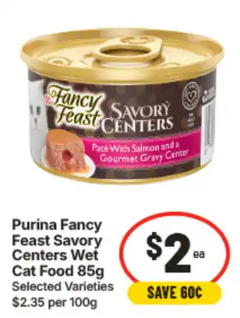 IGA Purina Fancy Feast Savory Centers Wet Cat Food offer