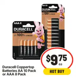 IGA Duracell Coppertop Batteries AA 10 Pack or AAA offer
