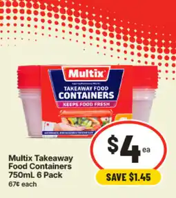 IGA Multix Takeaway Food Containers offer