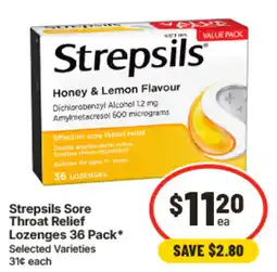 IGA Strepsils Sore Throat Relief Lozenges offer