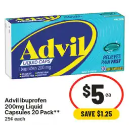 IGA Advil Ibuprofen Liquid Capsules offer