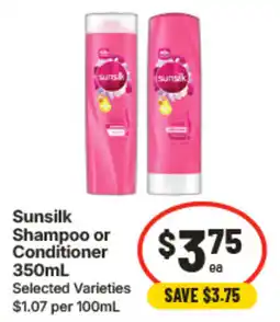 IGA Sunsilk Shampoo or Conditioner offer