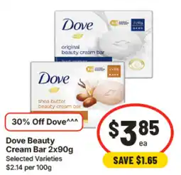 IGA Dove Beauty Cream Bar offer