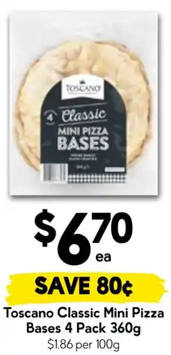 Drakes Toscano Classic Mini Pizza Bases offer