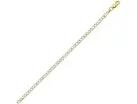 Bevilles Jewellery 9ct Yellow Gold Silver Infused Two Tone Curb Chain Necklace offer