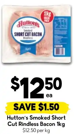 Drakes Hutton's Smoked Short Cut Rindless Bacon offer