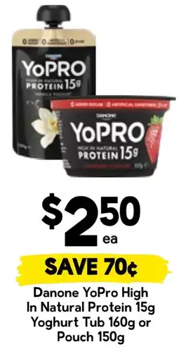 Drakes Danone YoPro High In Natural Protein, Yoghurt Tub or Pouch offer