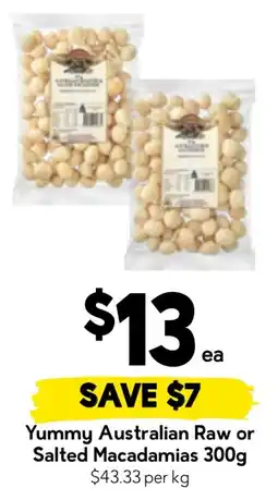 Drakes Yummy Australian Raw or Salted Macadamias offer