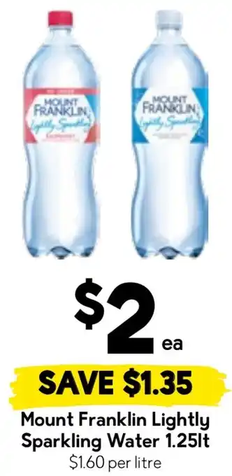 Drakes Mount Franklin Lightly Sparkling Water offer
