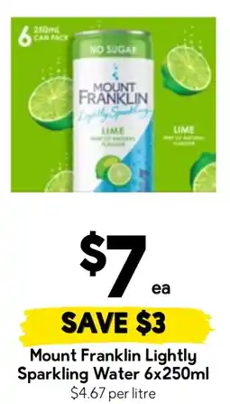 Drakes Mount Franklin Lightly Sparkling Water offer
