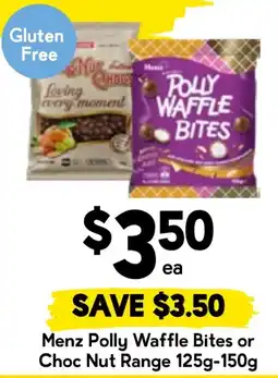 Drakes Menz Polly Waffle Bites or Choc Nut offer