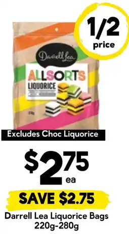 Drakes Darrell Lea Liquorice Bags offer