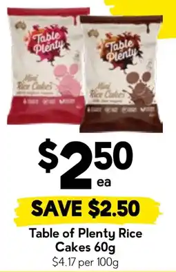 Drakes Table of Plenty Rice Cakes offer