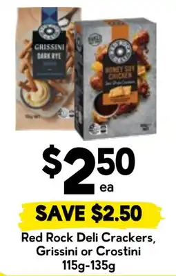 Drakes Red Rock Deli Crackers, Grissini or Crostini offer