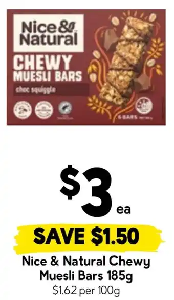 Drakes Nice & Natural Chewy Muesli Bars offer
