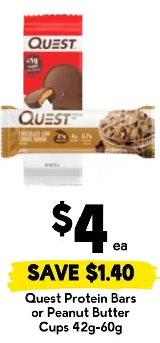 Drakes Quest Protein Bars or Peanut Butter Cups offer