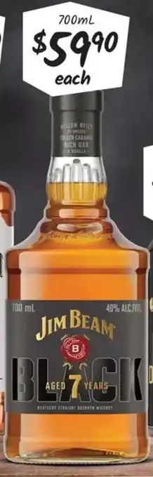Cellarbrations Jim Beam Black Label Bourbon offer