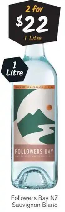 Cellarbrations Followers Bay NZ Sauvignon Blanc offer