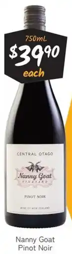 Cellarbrations Nanny Goat Pinot Noir offer