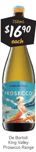 Cellarbrations De Bortoli King Valley Prosecco Range offer