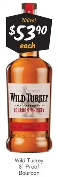 Cellarbrations Wild Turkey 81 Proof Bourbon offer