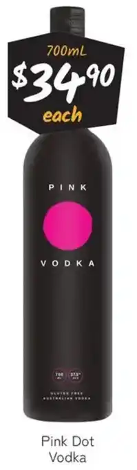 Cellarbrations Pink Dot Vodka offer
